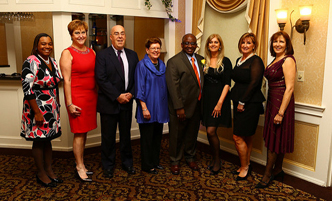 President Moono and members of the Foundation Board at a fundraising dinner.