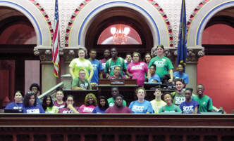 EOP students at the NY state capitol building.