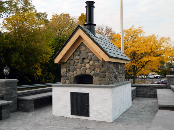 Picture of the HCAT wood-fired brick oven.
