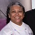 Michelle Anaya in her white chefs coat. 