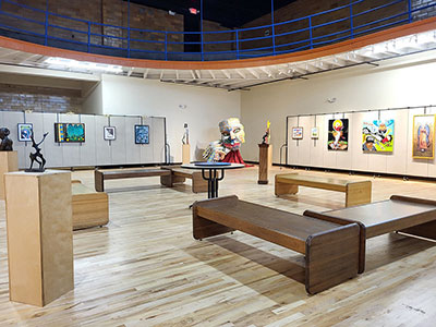 View of the Rise Gallery from above.