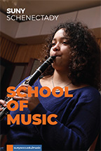 Cover of the School of Music Viewbook. Links to the PDF of the document.