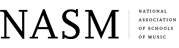 National Association of Schools of Music (NASM) logo, links to NASM's website