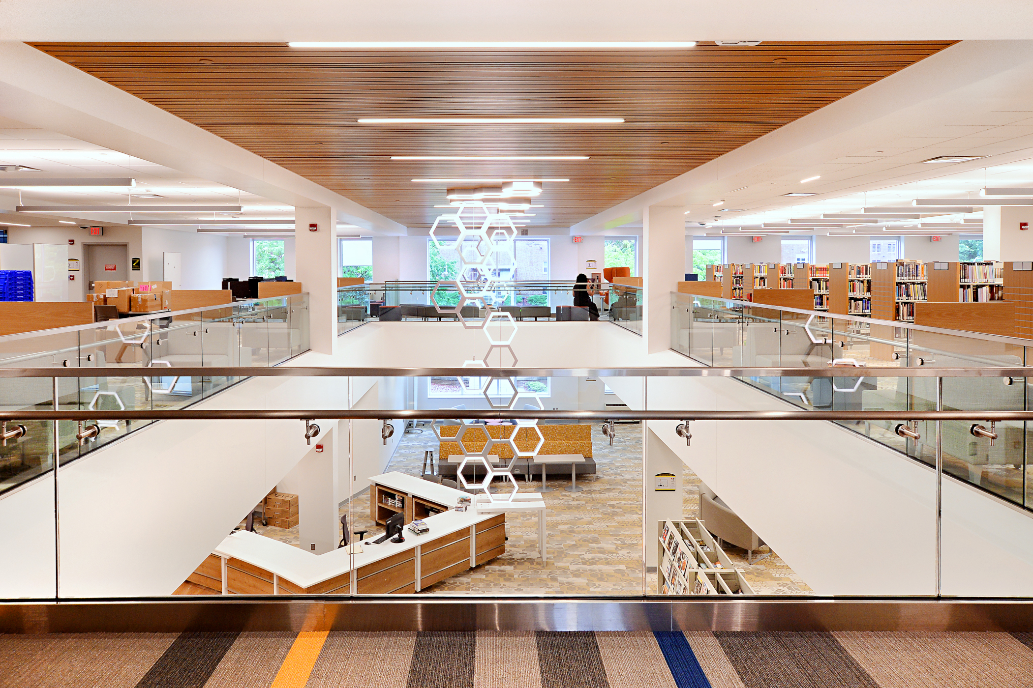 Photo from the second floor of new Learning Commons