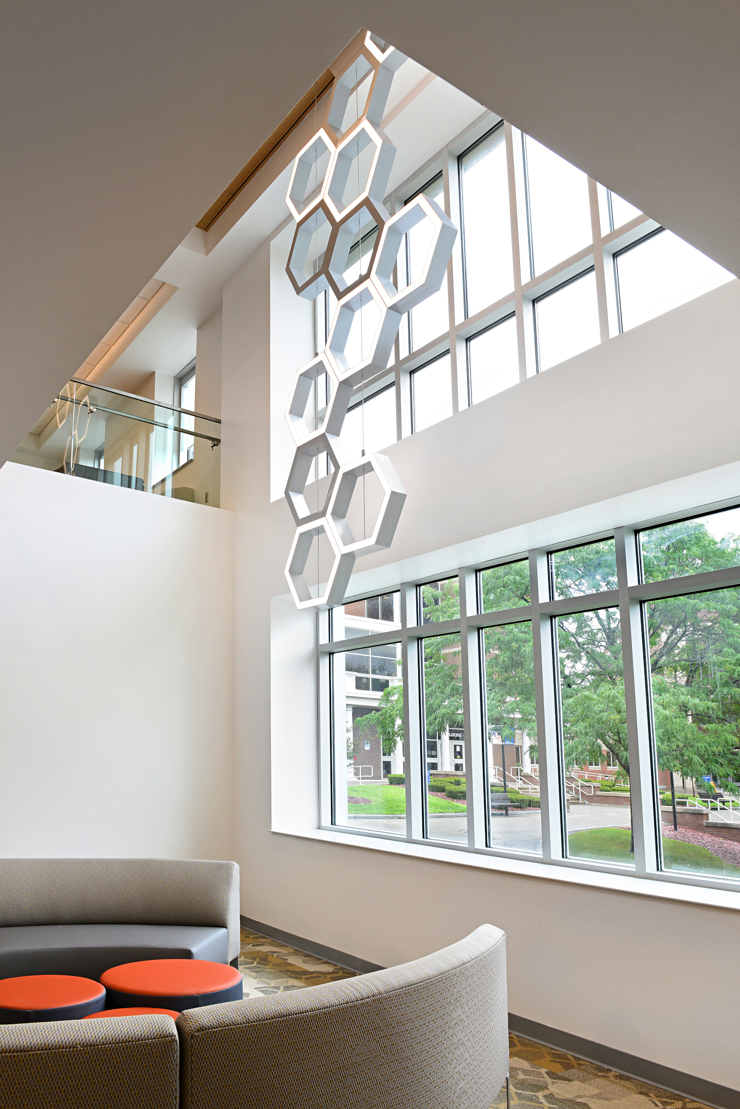 Photo of window and seating in new Learning Commons