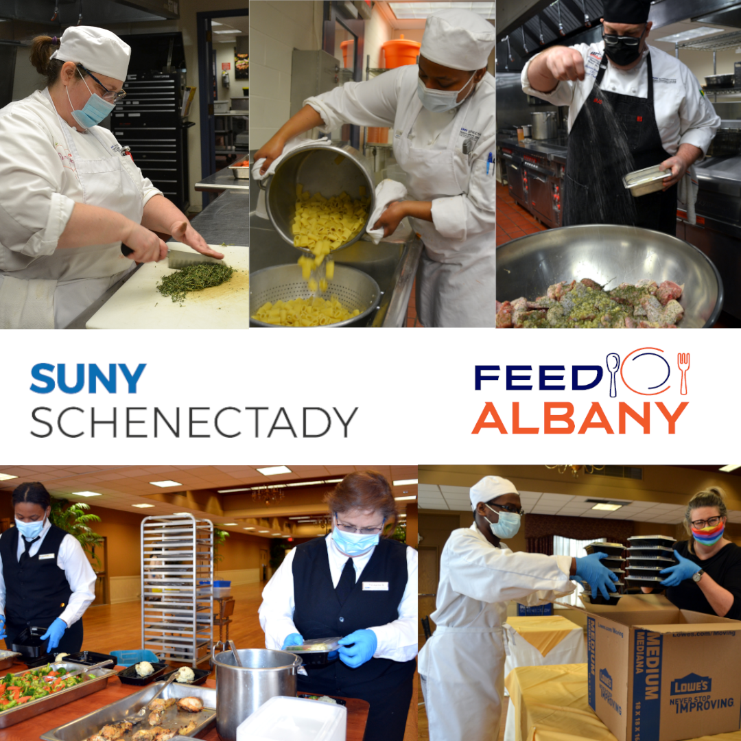 Feed Albany montage - photos of student chefs and faculty